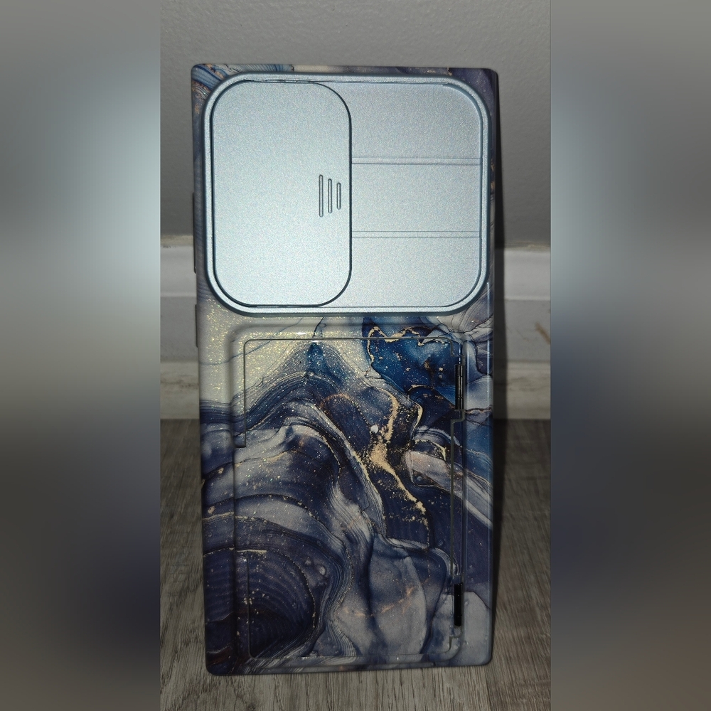 Samsung S24 Phone Case, Polar Cloud Blue Marble Phone Case & Screen Protector - Picture 3 of 15